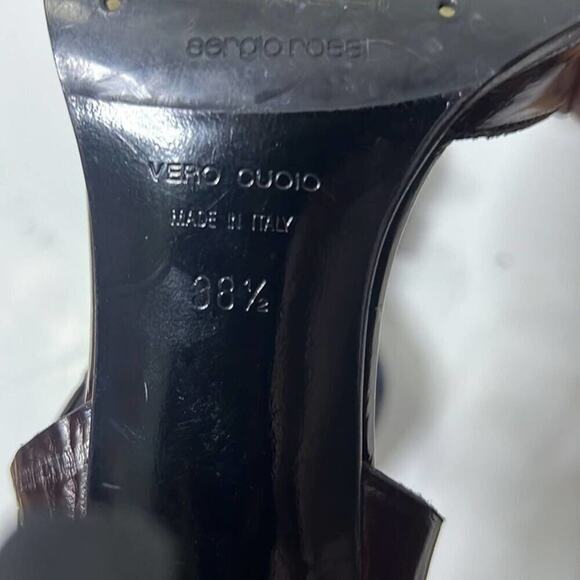 SERGIO ROSSI LEATHER SHOES SIZE 8 1/2 - Picture 8 of 10